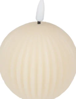 Lampki Nocne, Lampiony I Świece-CN-263 Świeca woskowa LED duża Cozy Light 58 (kremowy)