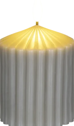 Lampki Nocne, Lampiony I Świece-CN-257 Świeca woskowa LED mała Cozy Light 52 (szara)