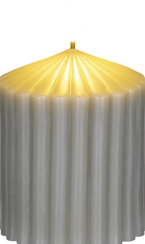 Lampki Nocne, Lampiony I Świece-CN-257 Świeca woskowa LED mała Cozy Light 52 (szara)