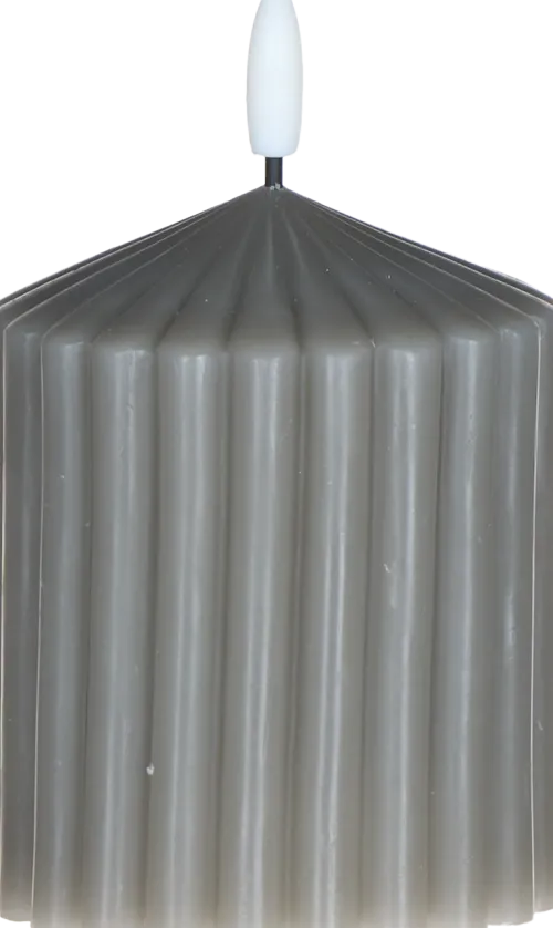 Lampki Nocne, Lampiony I Świece-CN-257 Świeca woskowa LED mała Cozy Light 52 (szara)