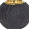 Świeczniki Na Stół|Świeczniki Nowoczesne-CN-164 Świecznik ceramiczny Konti 22 (czarny/złoty)