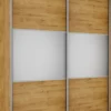 Wysokie Szafy|Szafy Z Lustrem-Bodzio Wysoka szafa przesuwna lustra 200cm (dąb soma ciemny)