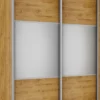 Wysokie Szafy|Szafy Z Lustrem-Bodzio Wysoka szafa przesuwna lustra 150cm (dąb soma ciemny)