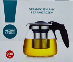Szkło Stołowe-PL-2 Zestaw Andrea - dzbanek z zaparzaczem i 2 kubki termiczne