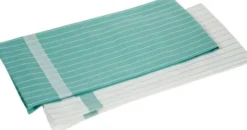 Tekstylia Kuchenne-CN-83 Zestaw dwóch ściereczek kuchennych 4 (biało/miętowy)