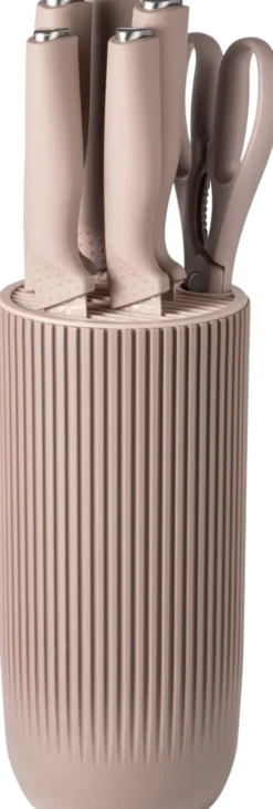 Akcesoria Kuchenne-CN-252 Zestaw noży w bloku Modern Kitchen 7 elem. (różowy)
