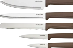 Akcesoria Kuchenne-CN-253 Zestaw noży w bloku Rifle 6elem. (brązowy)