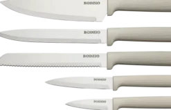 Akcesoria Kuchenne-CN-253 Zestaw noży w bloku Rifle 6 elem. (beżowy)