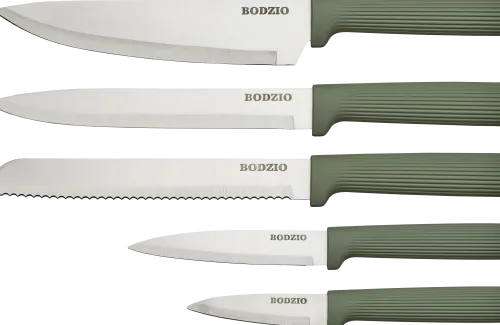 Akcesoria Kuchenne-CN-253 Zestaw noży w bloku Rifle 6elem. (oliwkowy)
