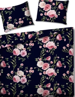 Nakrycie Łóżka-CN-55 Zestaw pościeli Roses 31-1 (160x200cm)