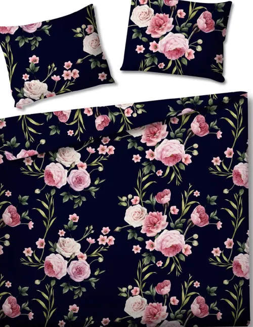 Nakrycie Łóżka-CN-55 Zestaw pościeli Roses 31-1 (160x200cm)